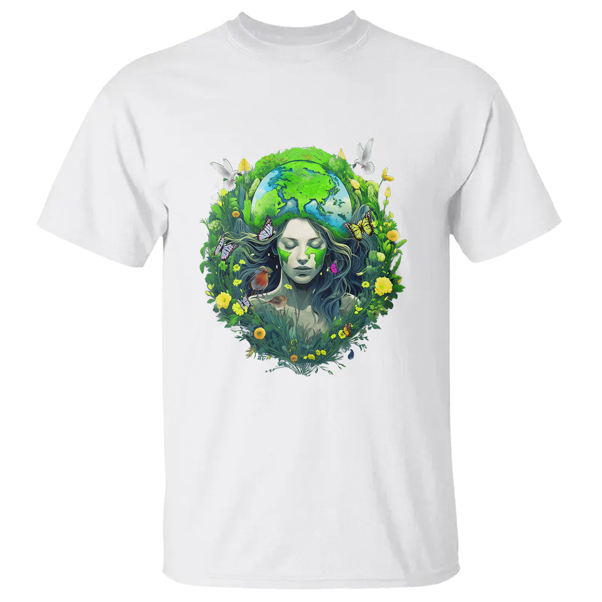 Earth Day T Shirt Mother Earth Gaia Goddess Of Nature - Wonder Print Shop