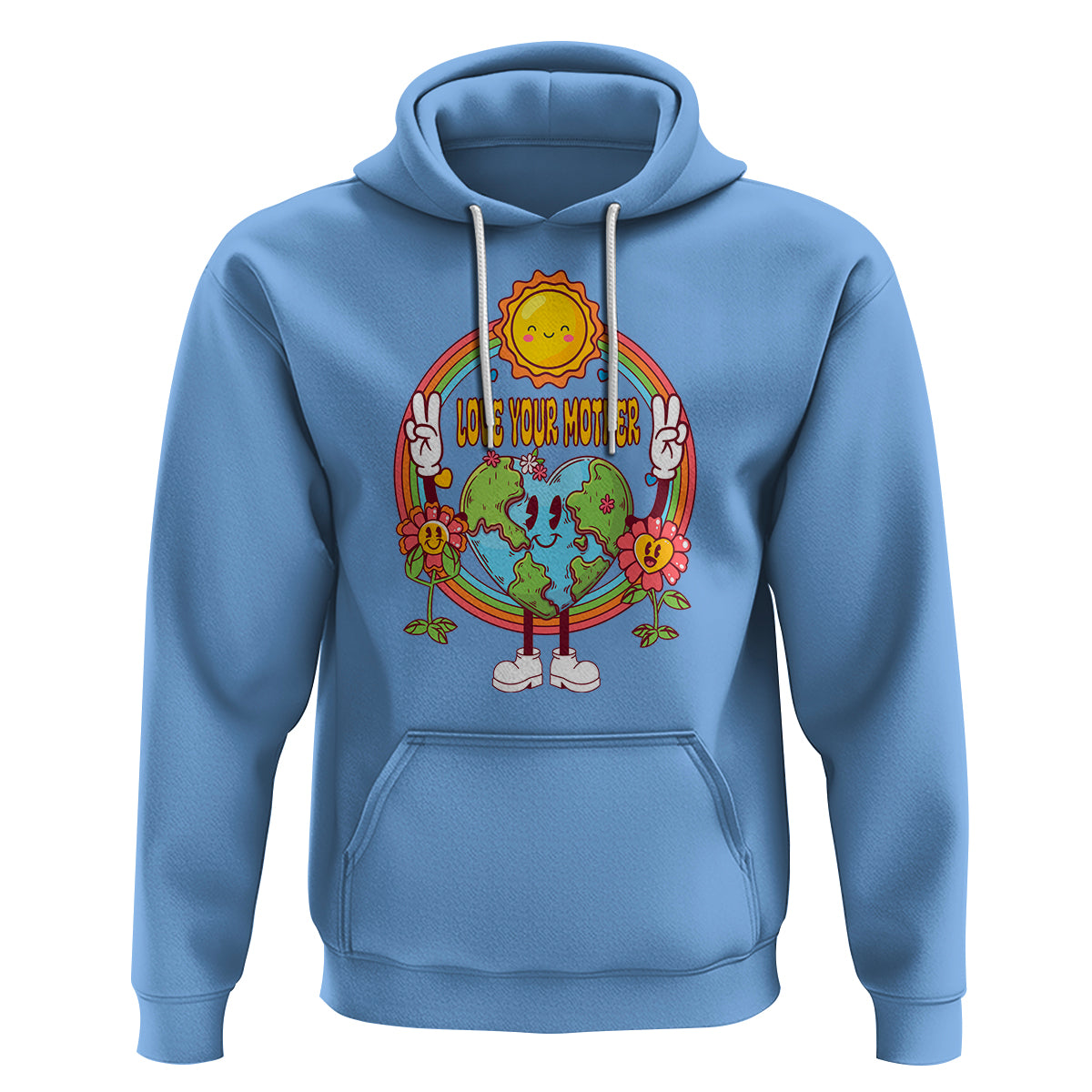 Earth Day Hoodie Love Your Mother Earth Retro - Wonder Print Shop