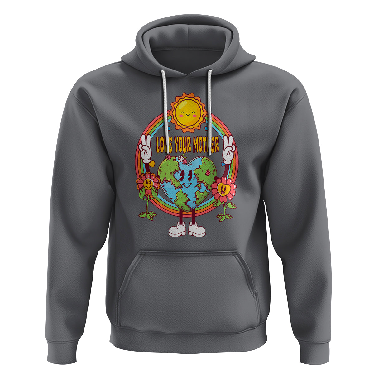 Earth Day Hoodie Love Your Mother Earth Retro - Wonder Print Shop