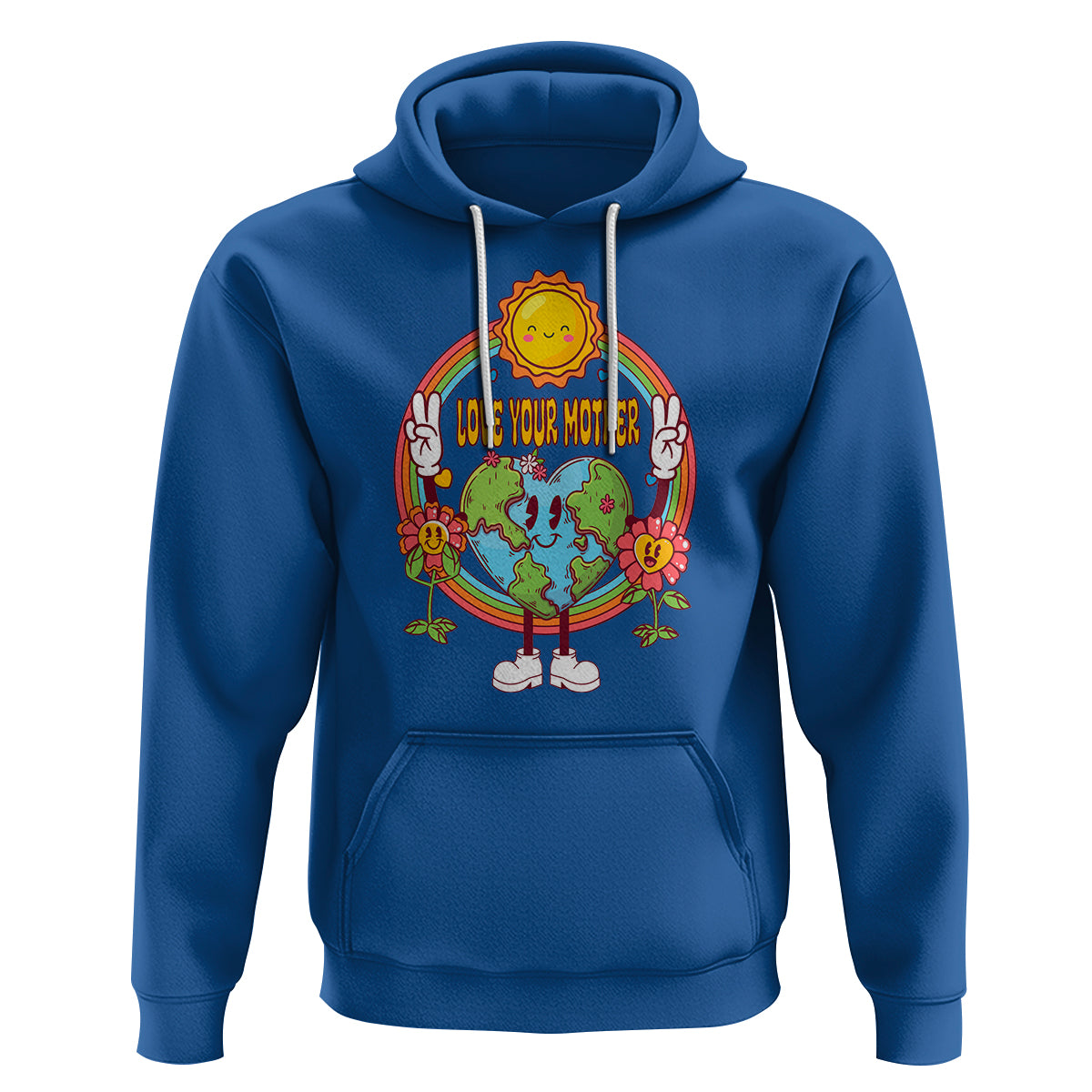 Earth Day Hoodie Love Your Mother Earth Retro - Wonder Print Shop