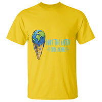 Earth Day T Shirt Make The Earth Cool Again Funny Melting Ice Cream - Wonder Print Shop