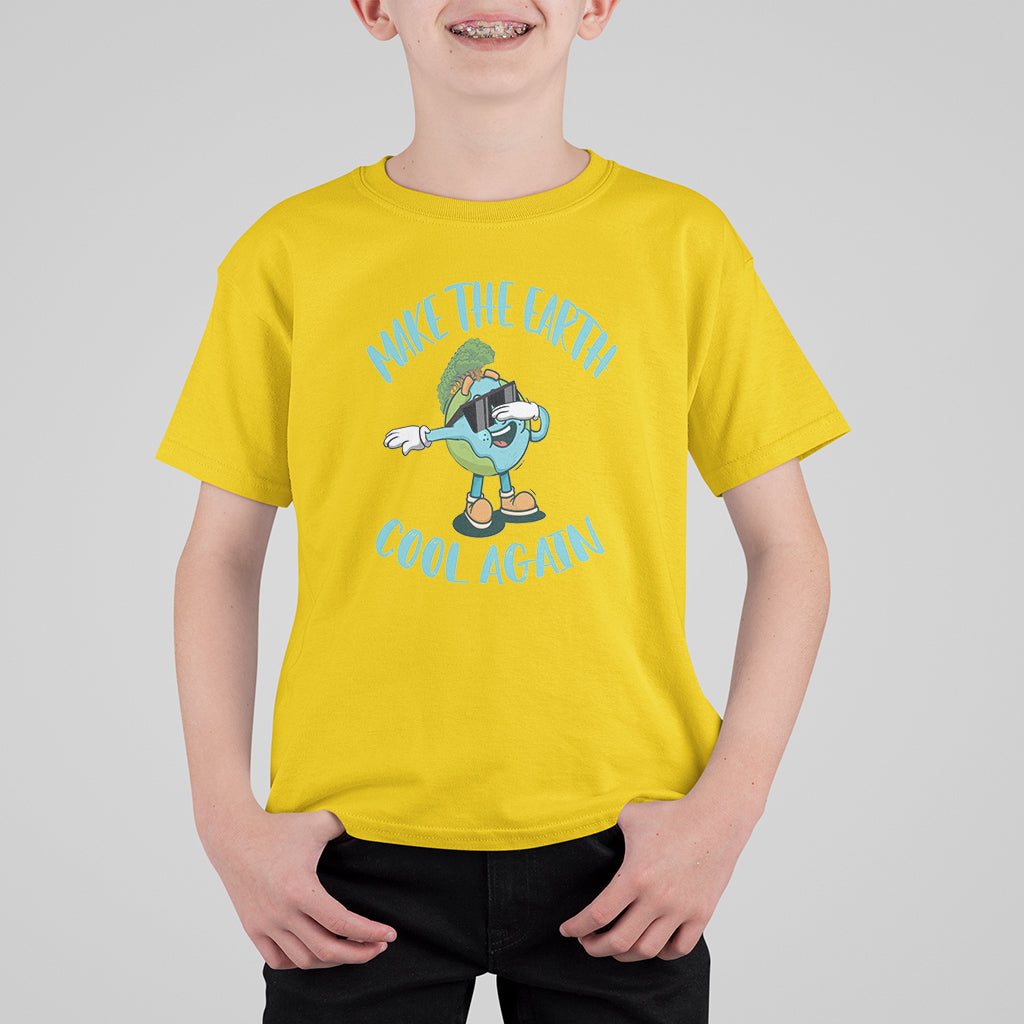 Earth Day T Shirt For Kid Make The Earth Cool Again Dabbing Kids Boys - Wonder Print Shop