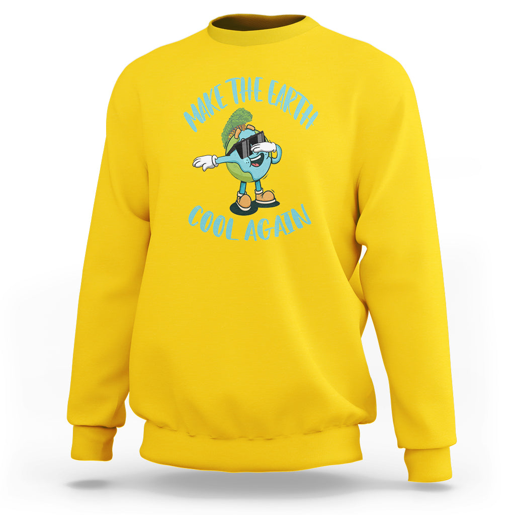Earth Day Sweatshirt Make The Earth Cool Again Dabbing Kids Boys - Wonder Print Shop