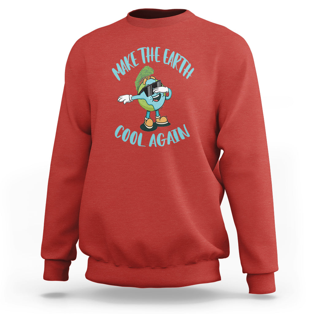 Earth Day Sweatshirt Make The Earth Cool Again Dabbing Kids Boys - Wonder Print Shop