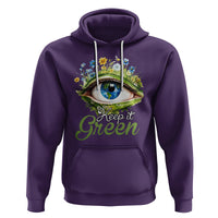 Earth Day Keep It Green Aesthetic Eye Hoodie - Wonder Print Shop
