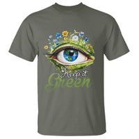 Earth Day Keep It Green Aesthetic Eye T Shirt - Wonder Print Shop