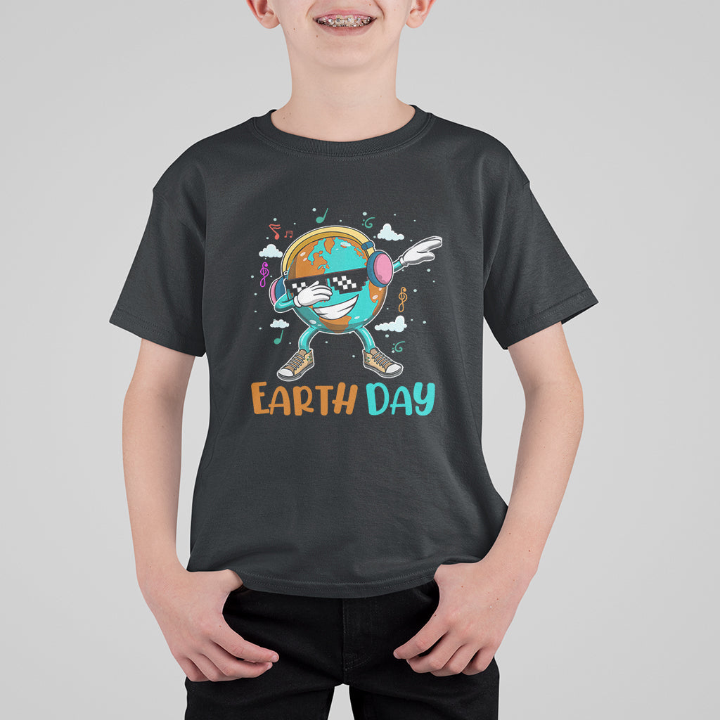 Earth Day Funny Cool Dabbing Planet Kids Boys T Shirt For Kid - Wonder Print Shop