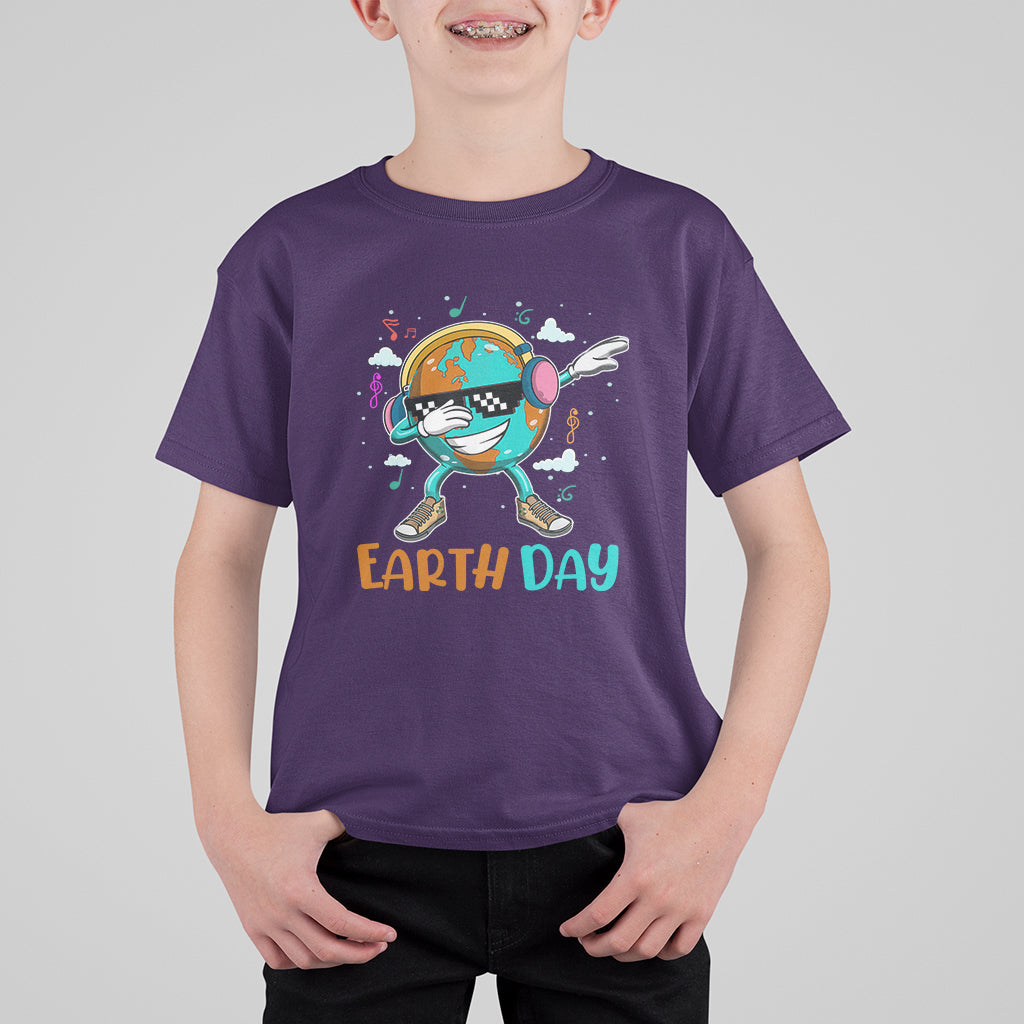 Earth Day Funny Cool Dabbing Planet Kids Boys T Shirt For Kid - Wonder Print Shop