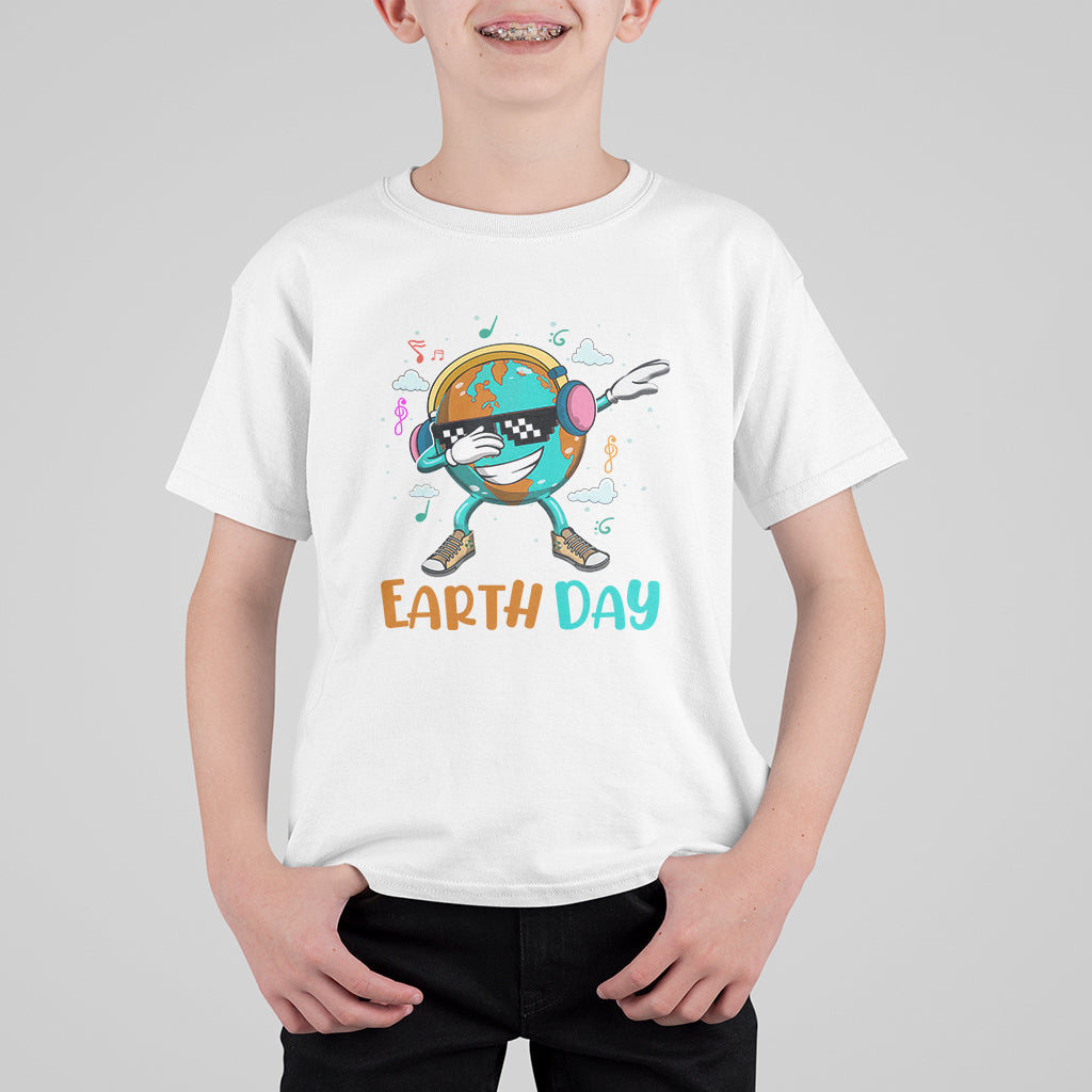 Earth Day Funny Cool Dabbing Planet Kids Boys T Shirt For Kid - Wonder Print Shop