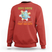 Earth Day Cat Lover Sweatshirt Save Earth It's The Only Planet That Has Cats - Wonder Print Shop