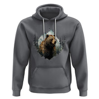 Nature Lover Hoodie Bear Wildlife Outdoor Mountains Forest Earth Day - Wonder Print Shop