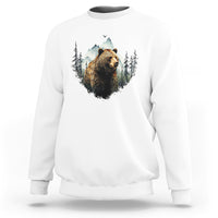 Nature Lover Sweatshirt Bear Wildlife Outdoor Mountains Forest Earth Day - Wonder Print Shop