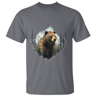 Nature Lover T Shirt Bear Wildlife Outdoor Mountains Forest Earth Day - Wonder Print Shop
