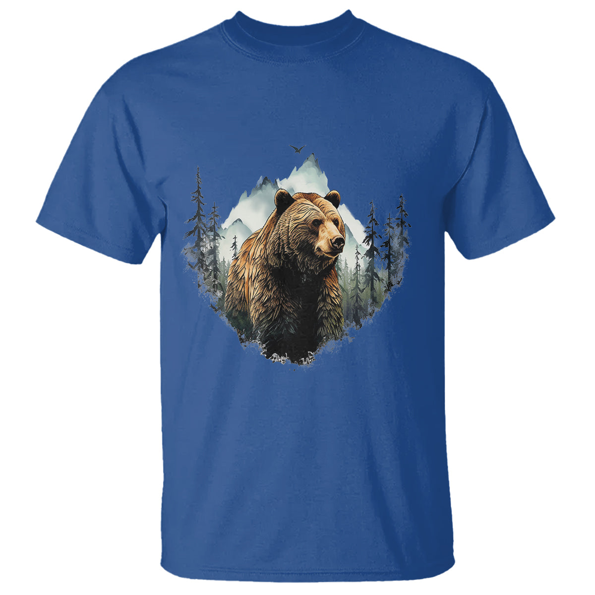 Nature Lover T Shirt Bear Wildlife Outdoor Mountains Forest Earth Day - Wonder Print Shop