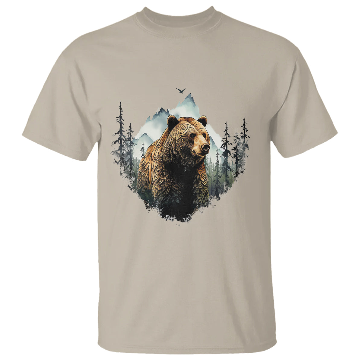 Nature Lover T Shirt Bear Wildlife Outdoor Mountains Forest Earth Day - Wonder Print Shop