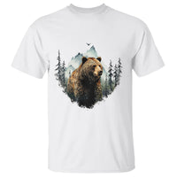 Nature Lover T Shirt Bear Wildlife Outdoor Mountains Forest Earth Day - Wonder Print Shop
