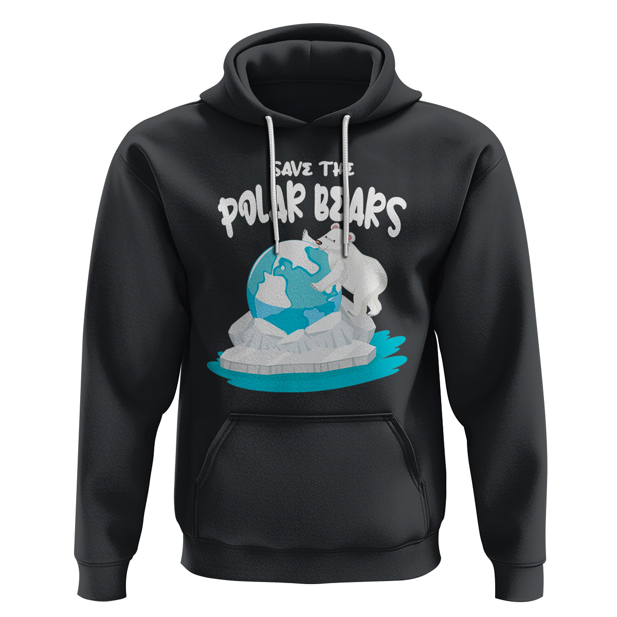 Earth Day Hoodie Save The Polar Bears Climate Awareness - Wonder Print Shop