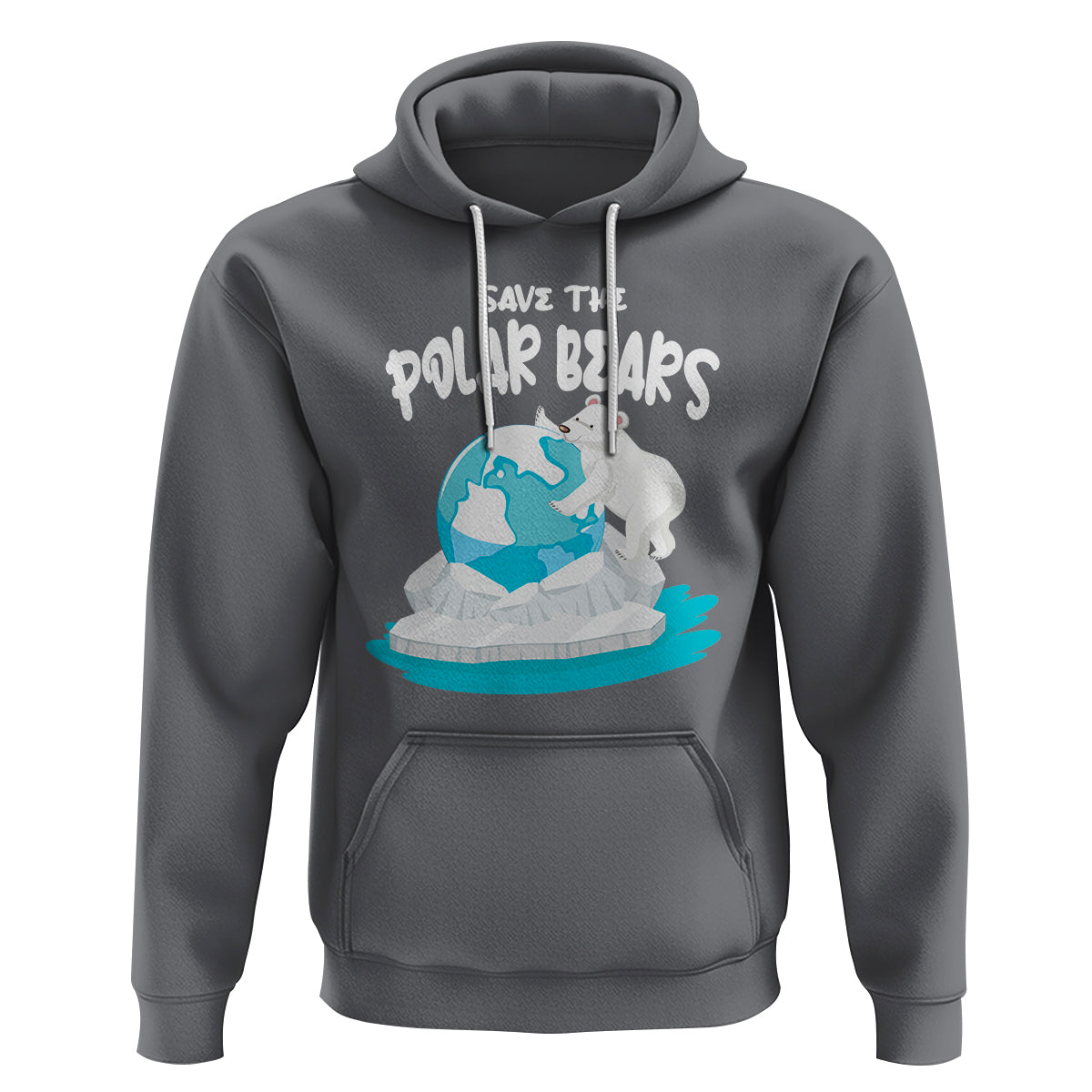 Earth Day Hoodie Save The Polar Bears Climate Awareness - Wonder Print Shop