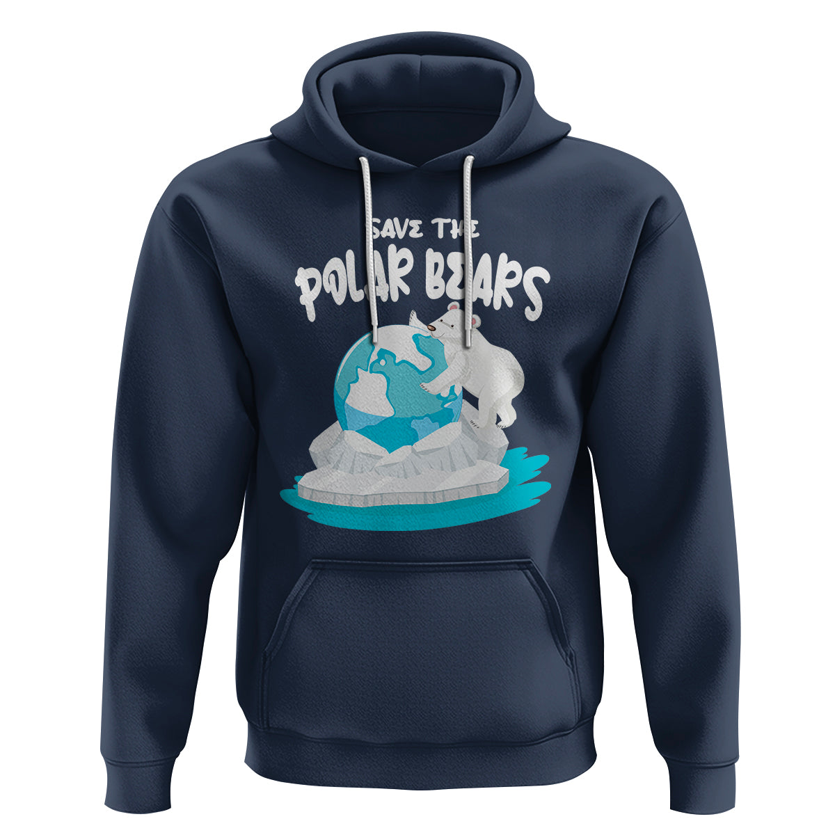 Earth Day Hoodie Save The Polar Bears Climate Awareness - Wonder Print Shop