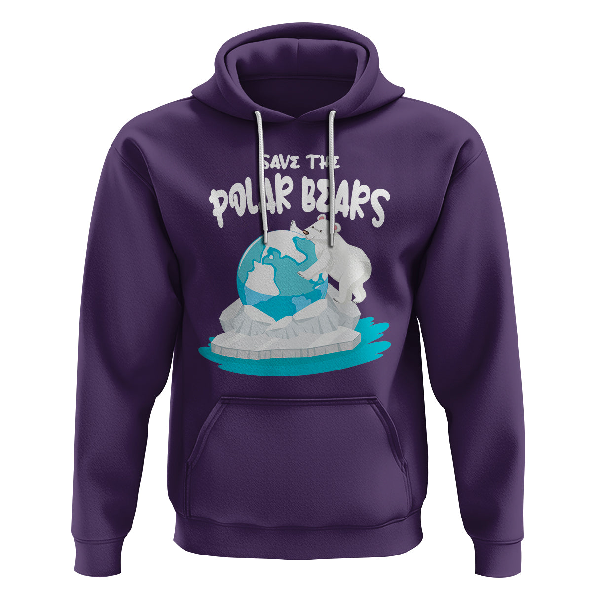 Earth Day Hoodie Save The Polar Bears Climate Awareness - Wonder Print Shop