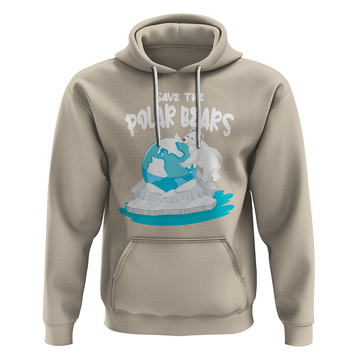 Earth Day Hoodie Save The Polar Bears Climate Awareness - Wonder Print Shop