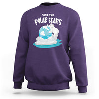 Earth Day Sweatshirt Save The Polar Bears Climate Awareness - Wonder Print Shop