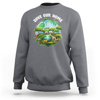 Earth Day Sweatshirt Save Our Home Animals Wildlife Nature Lover - Wonder Print Shop
