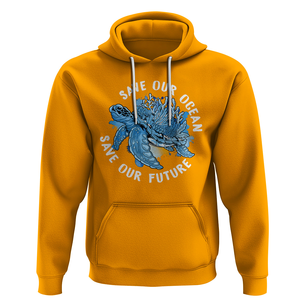 Earth Day Hoodie Save Our Oceans Save Our Future Sea Turtle - Wonder Print Shop
