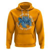 Earth Day Hoodie Save Our Oceans Save Our Future Sea Turtle - Wonder Print Shop