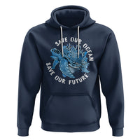 Earth Day Hoodie Save Our Oceans Save Our Future Sea Turtle - Wonder Print Shop