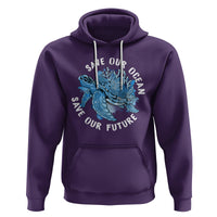 Earth Day Hoodie Save Our Oceans Save Our Future Sea Turtle - Wonder Print Shop