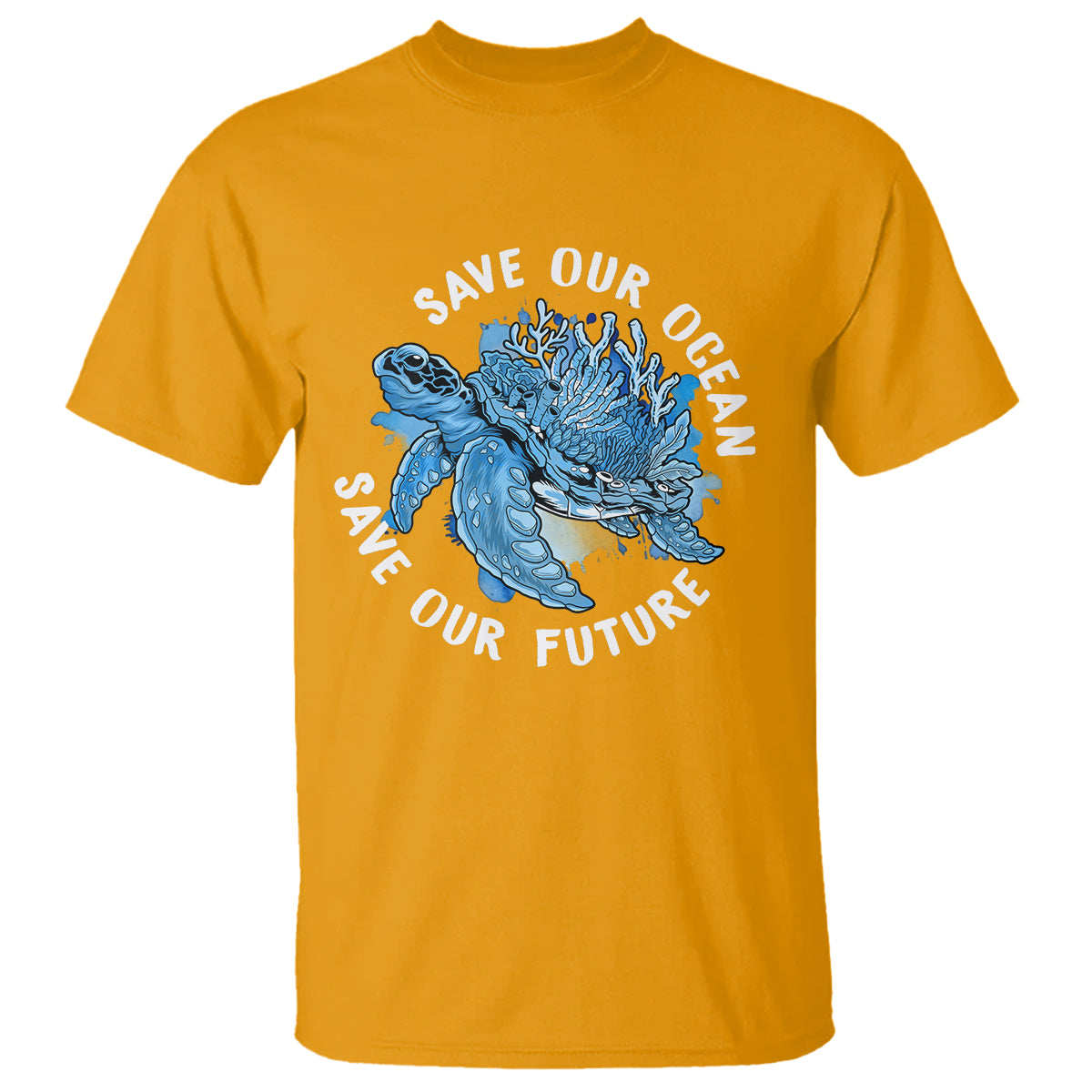 Earth Day T Shirt Save Our Oceans Save Our Future Sea Turtle - Wonder Print Shop