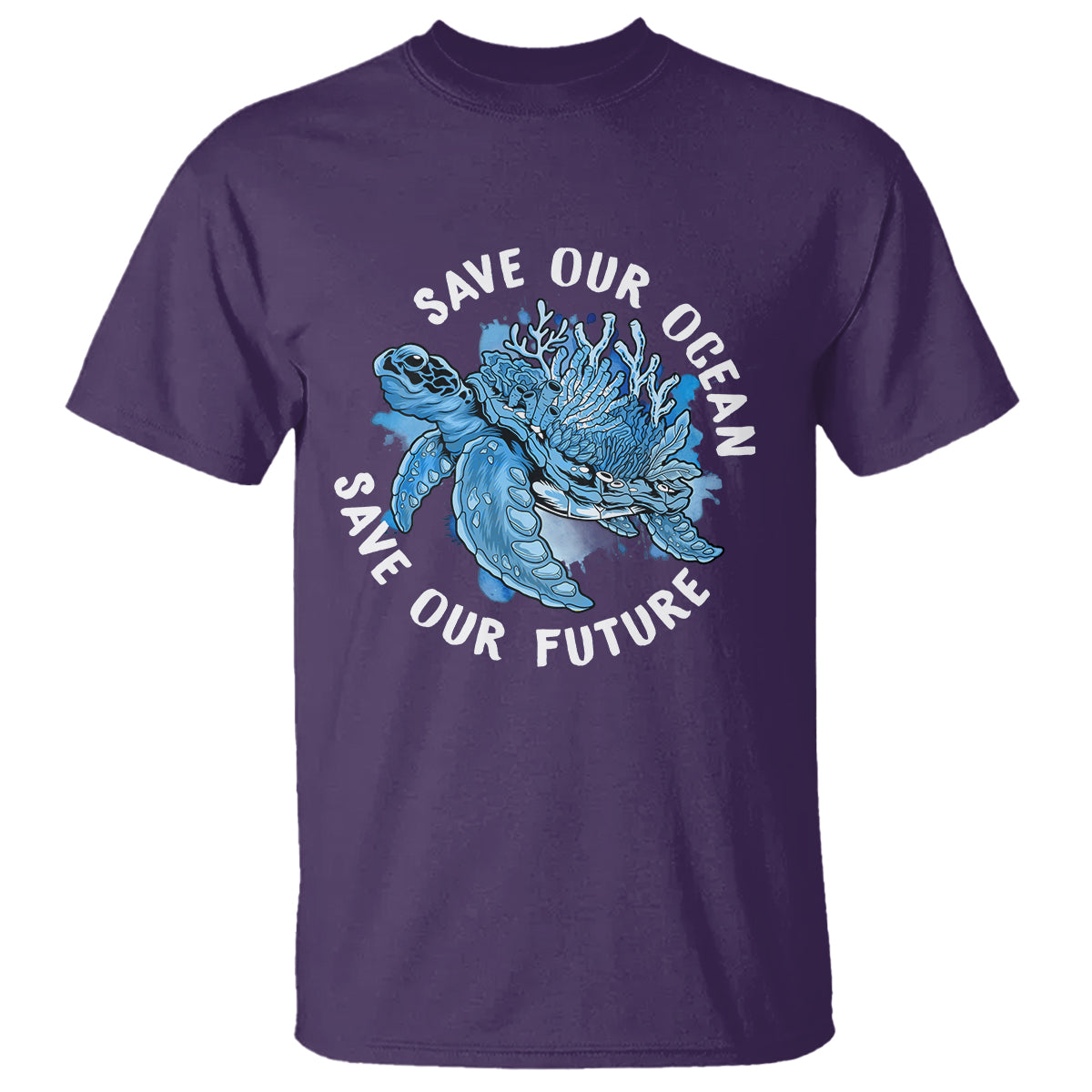 Earth Day T Shirt Save Our Oceans Save Our Future Sea Turtle - Wonder Print Shop