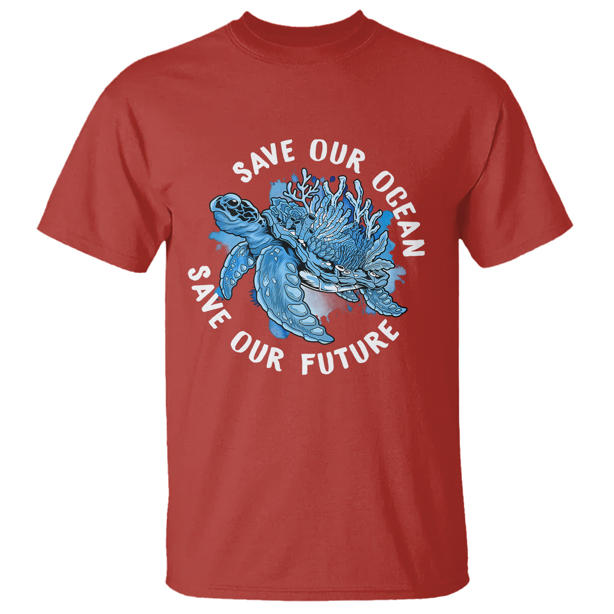 Earth Day T Shirt Save Our Oceans Save Our Future Sea Turtle - Wonder Print Shop