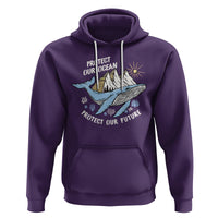 Earth Day Hoodie Save Our Oceans Save Our Future Whale - Wonder Print Shop