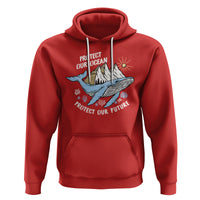 Earth Day Hoodie Save Our Oceans Save Our Future Whale - Wonder Print Shop