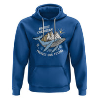 Earth Day Hoodie Save Our Oceans Save Our Future Whale - Wonder Print Shop