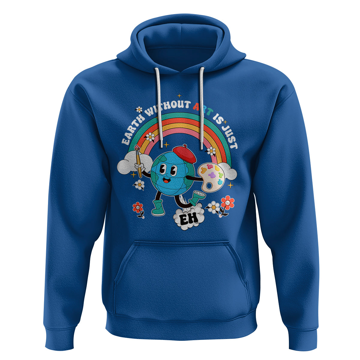 Funny Art Teacher Hoodie Earth Without Art Is Just Eh Painting Artist Wordplay Pun - Wonder Print Shop