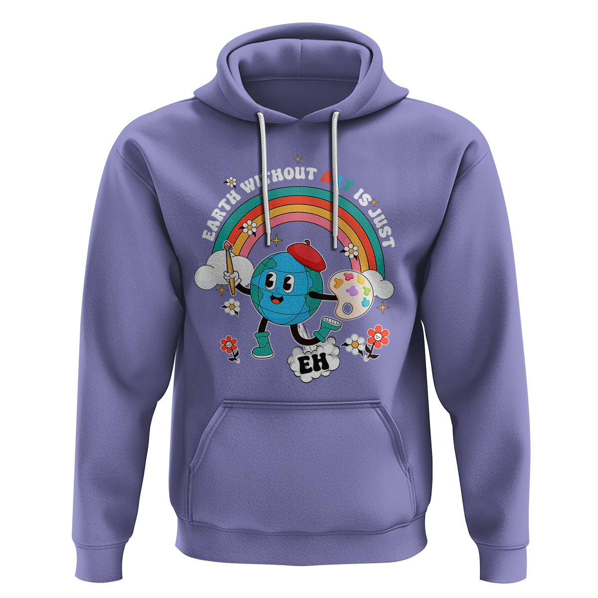 Funny Art Teacher Hoodie Earth Without Art Is Just Eh Painting Artist Wordplay Pun - Wonder Print Shop