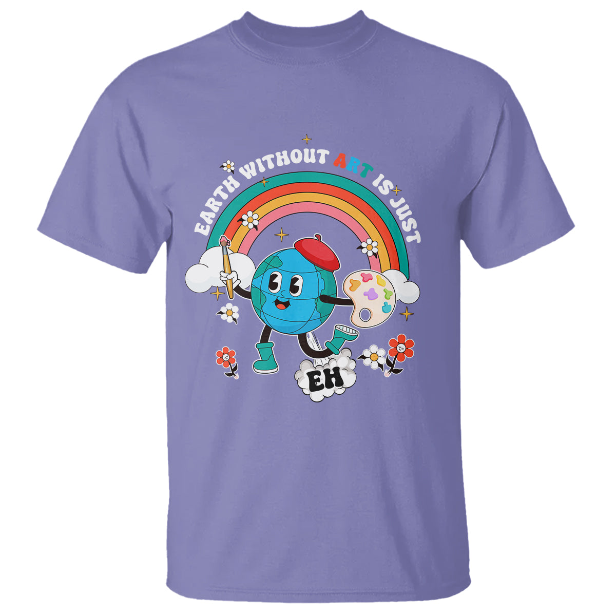 Funny Art Teacher T Shirt Earth Without Art Is Just Eh Painting Artist Wordplay Pun - Wonder Print Shop