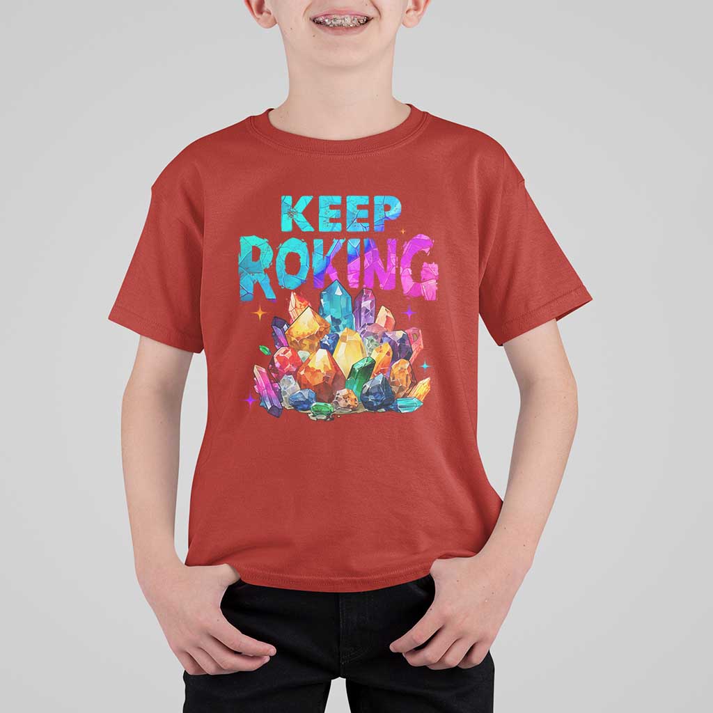 Rock Collector T Shirt For Kid Keep Rocking Geologist