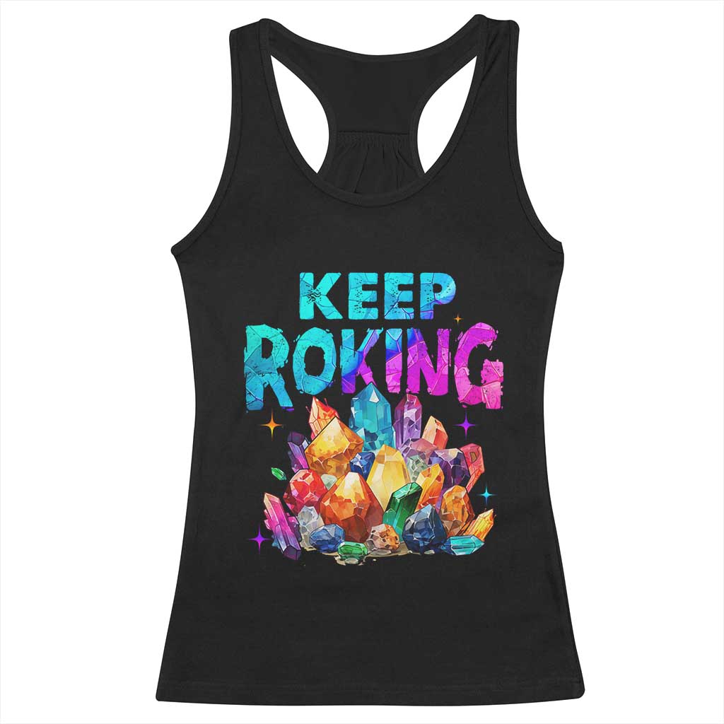Rock Collector Racerback Tank Top Keep Rocking Geologist