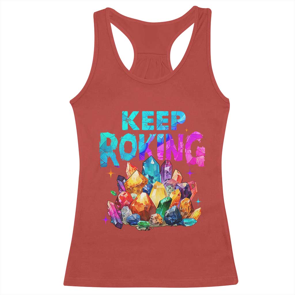 Rock Collector Racerback Tank Top Keep Rocking Geologist