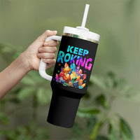 Rock Collector Tumbler With Handle Keep Rocking Geologist