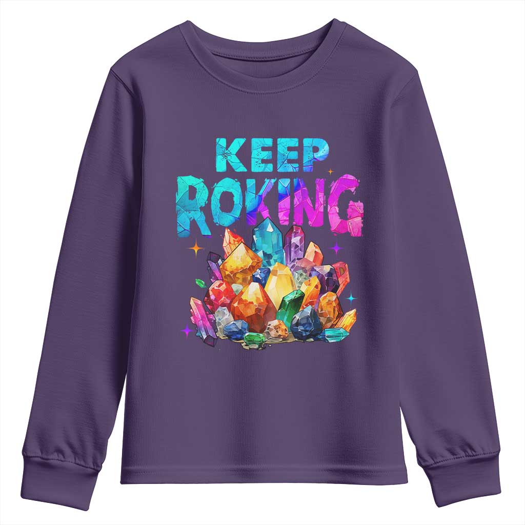 Rock Collector Youth Sweatshirt Keep Rocking Geologist