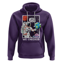 Funny Outer Space Hoodie Astronaut Not Flat We Checked Scientists - Wonder Print Shop