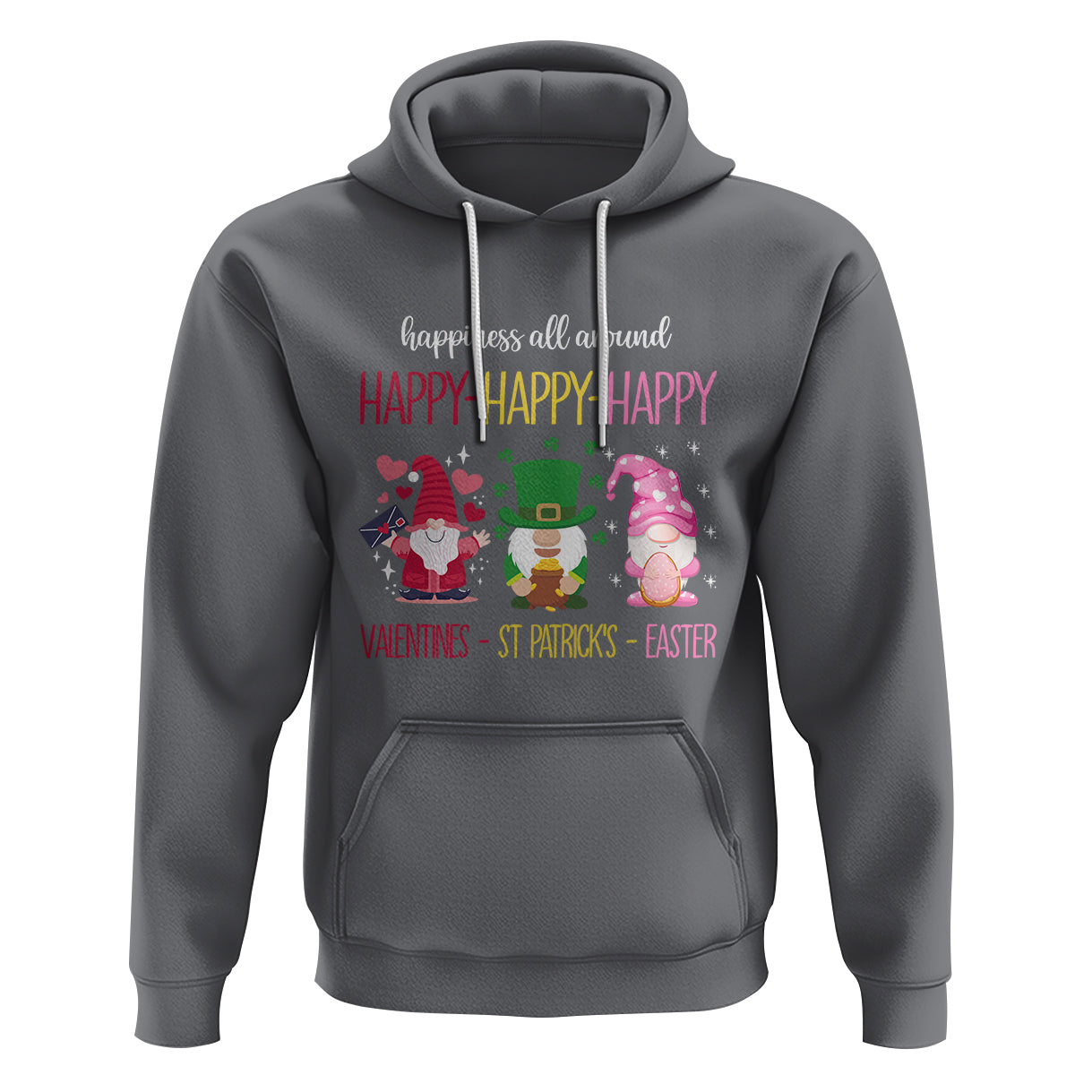 Happy Valentines St Patrick Easter Day Gnomies Hoodie - Wonder Print Shop