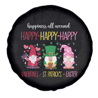 Happy Valentines St Patrick Easter Day Gnomies Spare Tire Cover