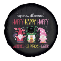 Happy Valentines St Patrick Easter Day Gnomies Spare Tire Cover