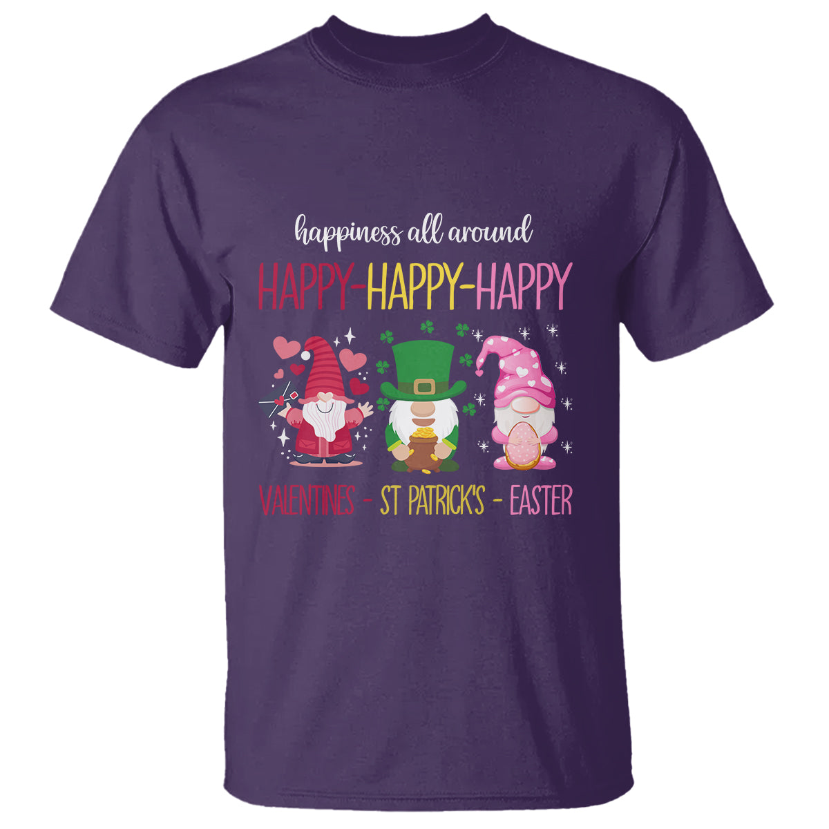 Happy Valentines St Patrick Easter Day Gnomies T Shirt - Wonder Print Shop